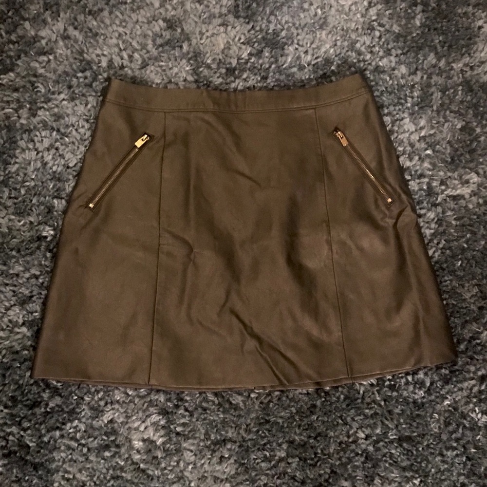 Hollister Black  Leather Skirt with Zipper